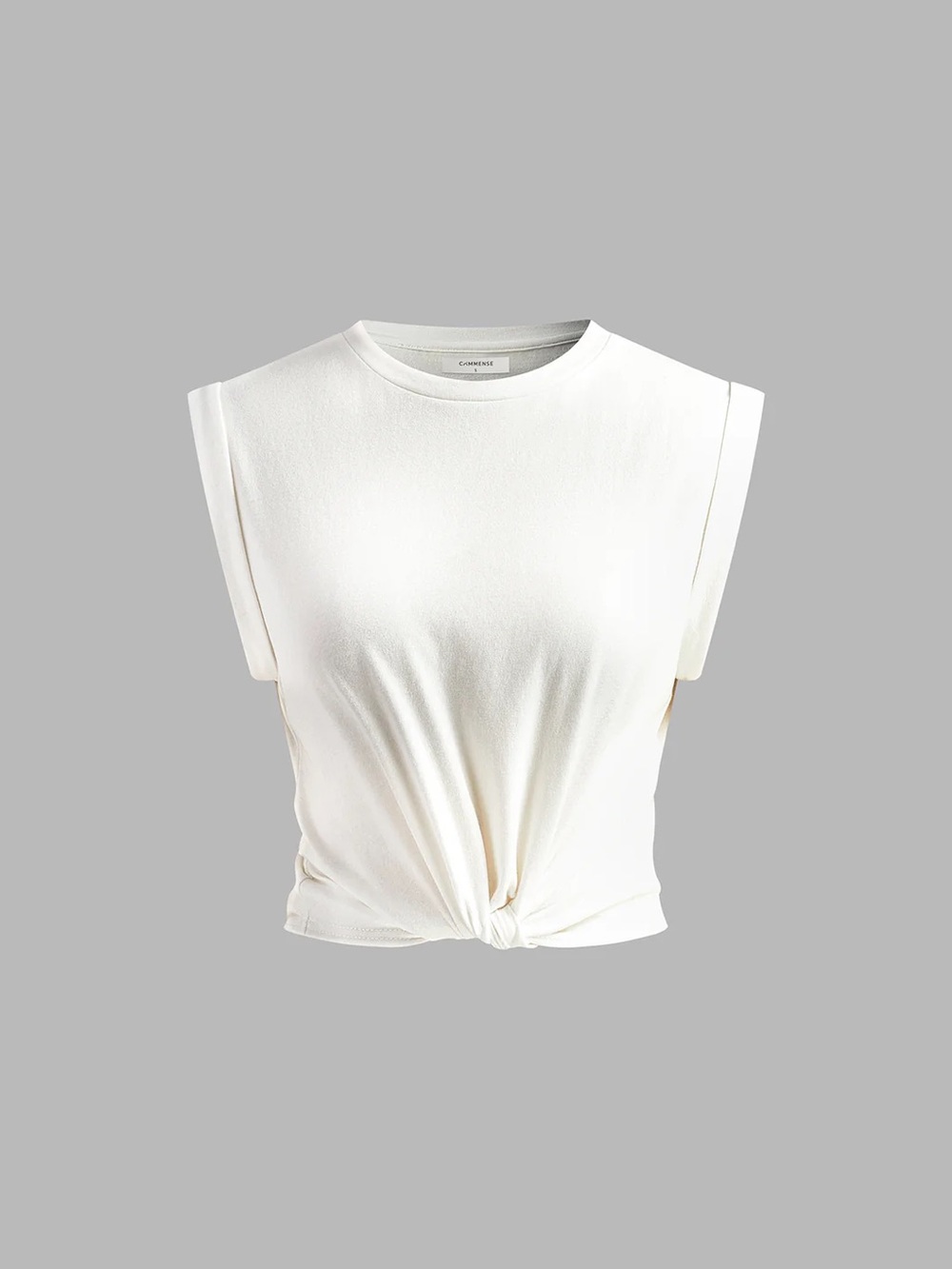 COMMENSE Cotton Knotted T-Shirt - size Small
